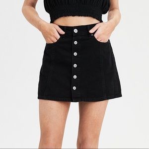 Button up mini skirt
